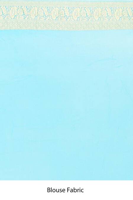 Shop Naaritva India Blue Chiffon Embroidery Floral Vine Handwoven Banarasi Saree With Running Blouse Online at Aza Fashions Shop_Naaritva India_Blue Chiffon Embroidery Floral Vine Handwoven Banarasi Saree With Running Blouse _Online_at_Aza_Fashions