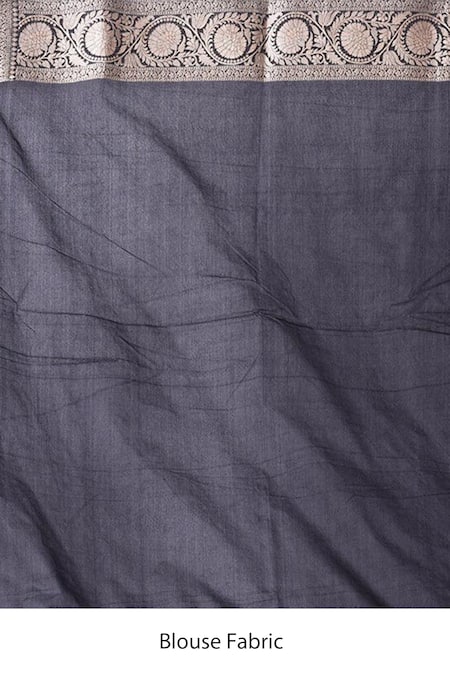 Buy_Naaritva India_Black Kota Doria Zari Woven Butti Banarasi Saree With Running Blouse _Online_at_Aza_Fashions