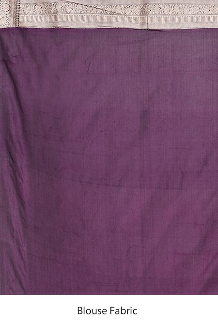 Shop_Naaritva India_Wine Kota Doria Zari Alafi Jall Detailed Banarasi Saree With Running Blouse _Online_at_Aza_Fashions