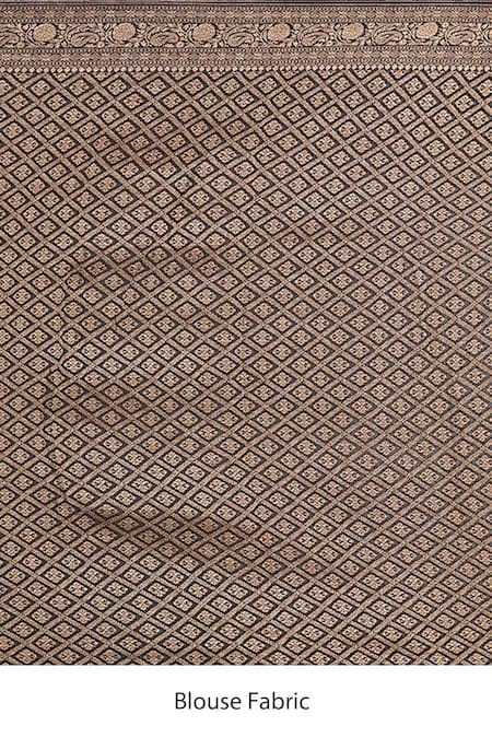 Shop_Naaritva India_Yellow Crepe Zari Contrast Pallu Detailed Banarasi Saree With Running Blouse _Online_at_Aza_Fashions