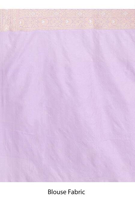 Naaritva India_Purple Kota Doria Zari Alafi Jall Banarasi Saree With Running Blouse _Online_at_Aza_Fashions