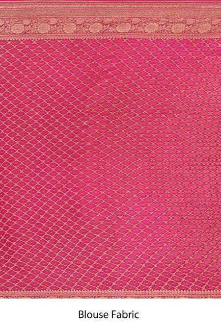 Naaritva India_Purple Crepe Zari Contrast Hem Detailed Banarasi Saree With Running Blouse _Online_at_Aza_Fashions