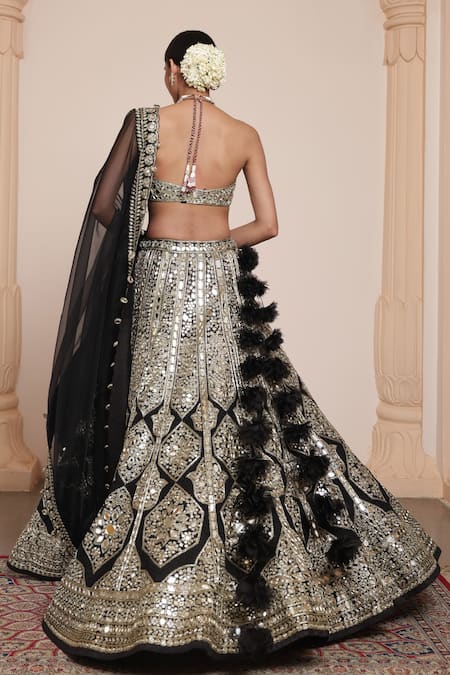 Arpita Mehta Geometric Embroidered Bridal Lehenga Set 
