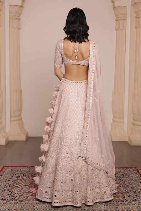 Arpita Mehta Mirrorwork Embroidered Bridal Lehenga Set 