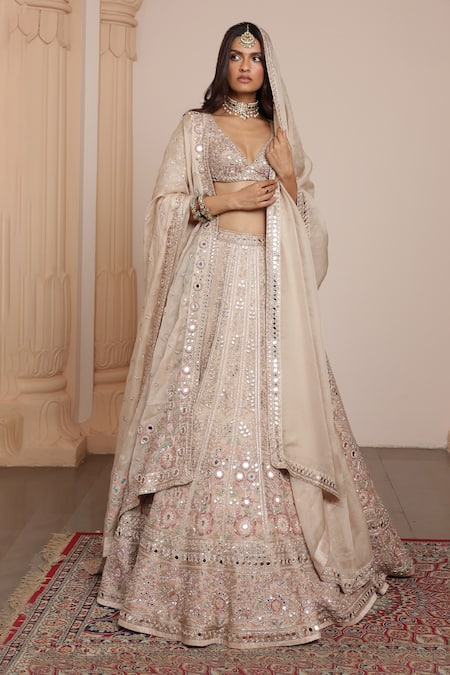 Arpita Mehta Threadwork Embroidered Bridal Lehenga Set 