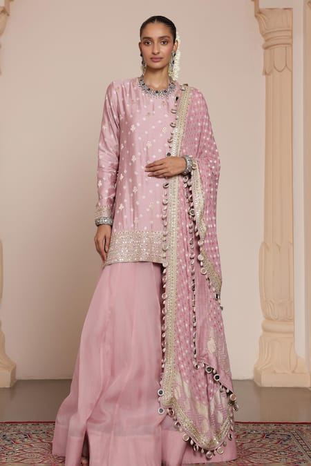 Arpita Mehta Floral Butti Bandhani Kurta Sharara Set 