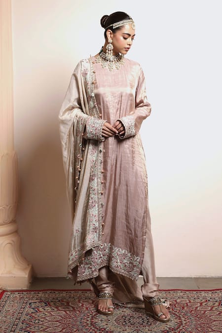 Arpita Mehta Placement Embroidered Straight Kurta Churidar Set 