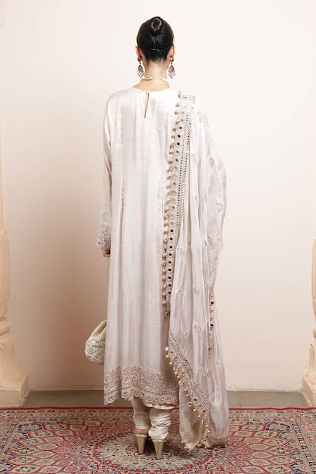 Arpita Mehta Placement Paisley Embroidered Kurta Churidar Set 