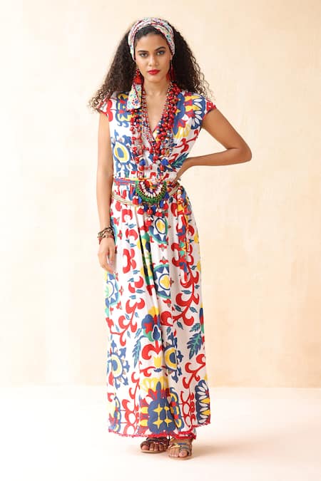 Payal Jain Vahida Abstract Floral Print Dress 