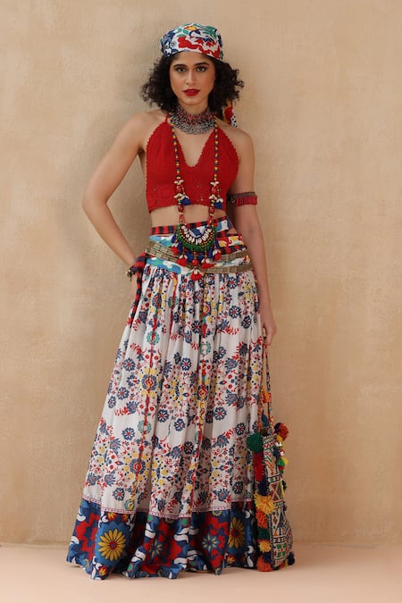 Payal Jain Yasira Floral Print Skirt 