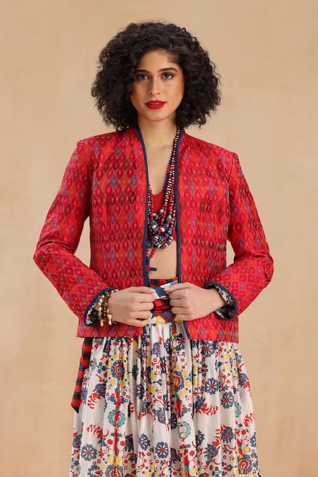 Payal Jain Leena Ikat Jaal Print Jacket 