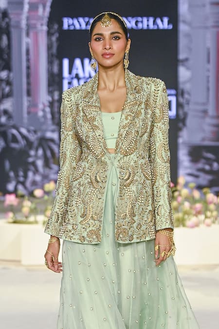 Payal Singhal Shazia Embroidered Blazer Sharara Set 