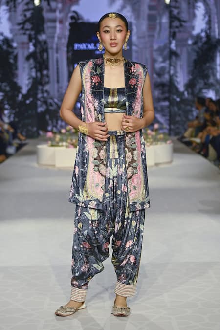 Payal Singhal Bushra Printed Dhoti Pant Jacket Set 