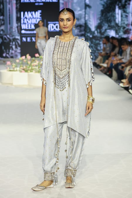 Payal Singhal Razia Embroidered Yoke Kaftan With Salwar 