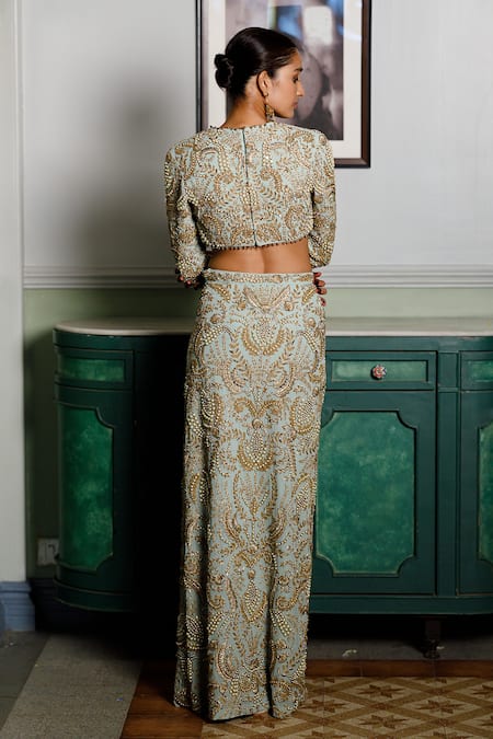 Payal Singhal Soha Embroidered Blouse & Skirt Set 