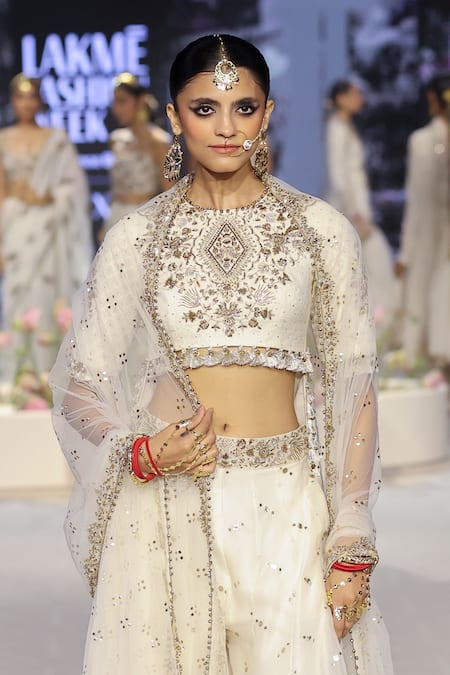 Payal Singhal Shakira Embroidered Blouse Mukaish Work Sharara Set 