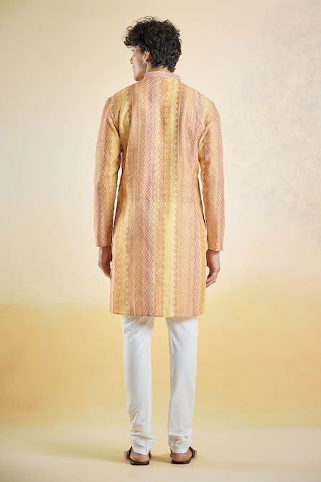 Arihant Rai Sinha Chevron Pattern Straight Kurta 