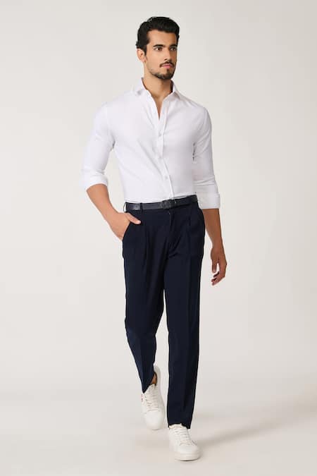 S&N by Shantnu Nikhil Plain Front Buttoned Shirt 