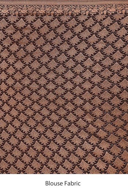 Shop_Naaritva India_Yellow Crepe Zari Floral Veli Hem Banarasi Saree With Running Blouse _Online_at_Aza_Fashions