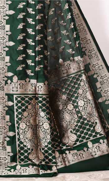 Buy Naaritva Banaras Green Kota Doria Embroidery Leaf Woven Banarasi Saree With Running Blouse Online at Aza Fashions Buy_Naaritva Banaras_Green Kota Doria Embroidery Leaf Woven Banarasi Saree With Running Blouse _Online_at_Aza_Fashions
