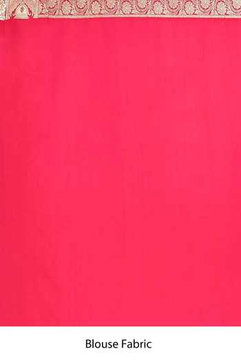 Shop Naaritva Banaras Red Silk Zari Bloom Garden Woven Banarasi Saree With Running Blouse Online at Aza Fashions Shop_Naaritva Banaras_Red Silk Zari Bloom Garden Woven Banarasi Saree With Running Blouse _Online_at_Aza_Fashions