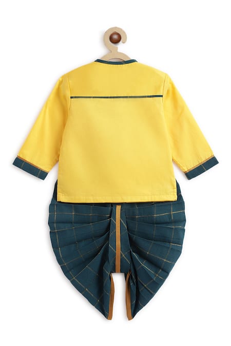 Tiber Taber Peacock Embroidered Kurta Set 