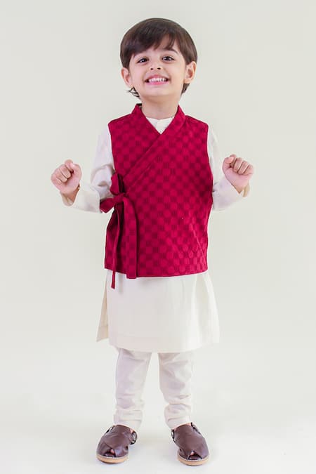 Tiber Taber Modern Maharajah Bundi & Kurta Set 