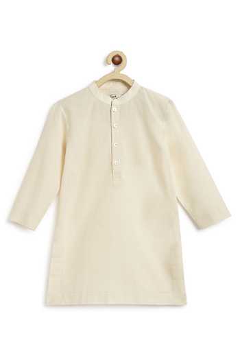 Buy_Tiber Taber_Maroon Cotton Self Woven Bundi Kurta Set _Online_at_Aza_Fashions