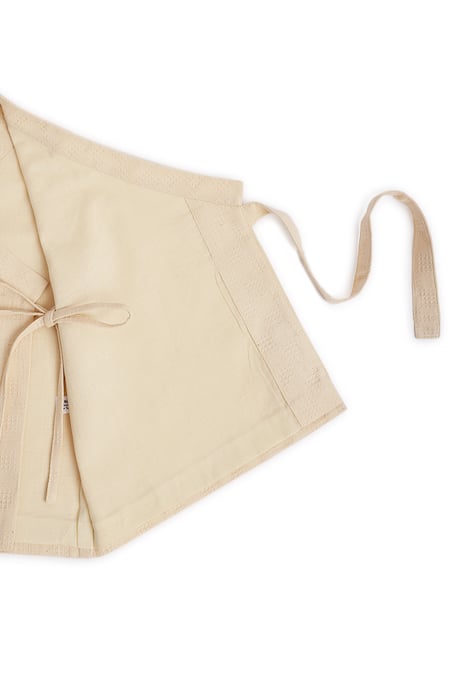 Buy Tiber Taber Cream Cotton Self Design Woven Bundi Kurta Set Buy_Tiber Taber_Cream Cotton Self Design Woven Bundi Kurta Set