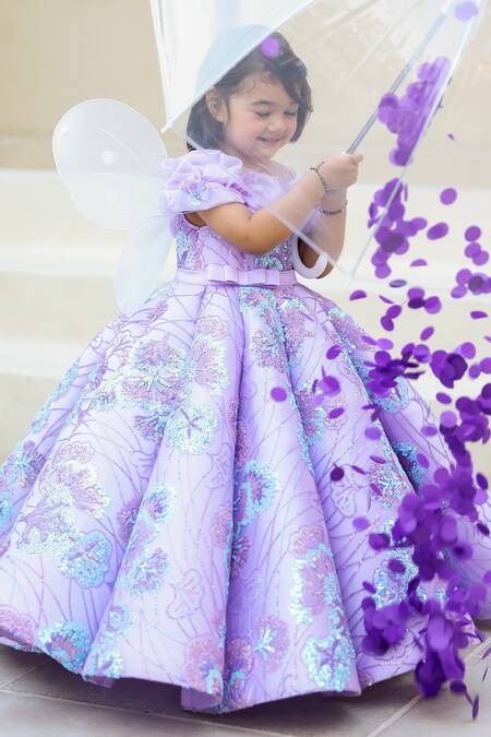 Buy_Janyas Closet_Purple Net Embroidered Sequin Gown_Online_at_Aza_Fashions