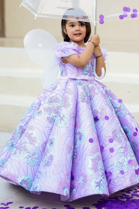 Shop_Janyas Closet_Purple Net Embroidered Sequin Gown_Online_at_Aza_Fashions