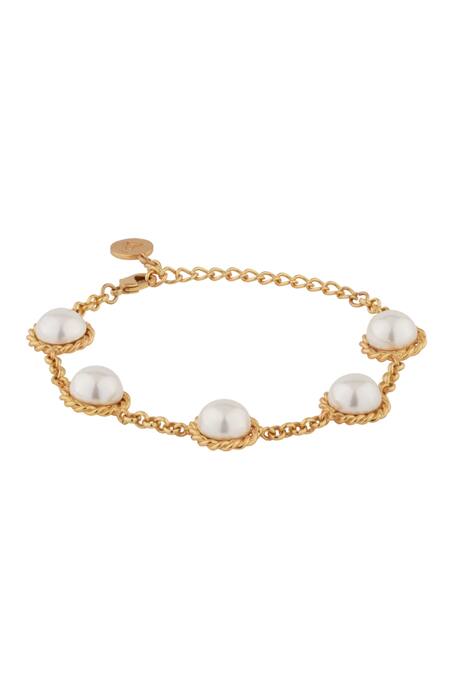Buy_Anaash_Gold Plated Beads Embellished Bracelet _Online_at_Aza_Fashions
