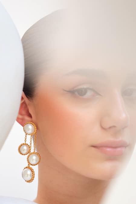 Anaash Cascade Bead Studded Earrings 