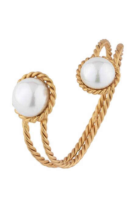Buy_Anaash_Gold Plated Beads Embellished Cuff _Online_at_Aza_Fashions