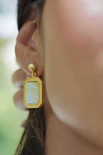 Shop_ZARIIN_White Pearls Revitalise Mother Of Earrings_Online_at_Aza_Fashions