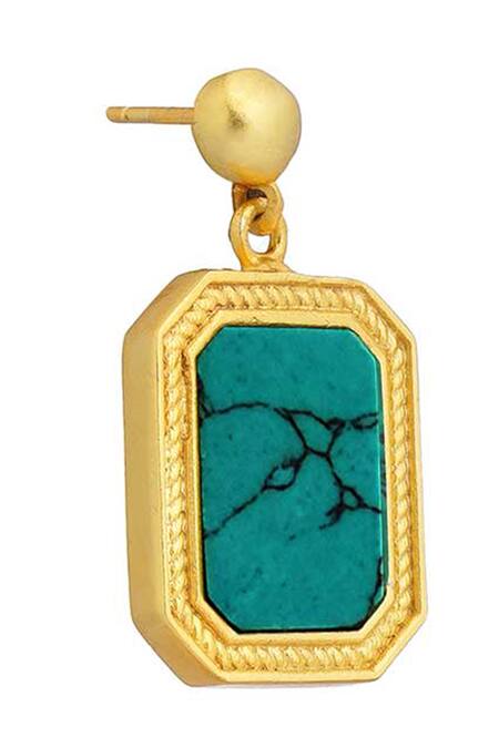 Buy_ZARIIN_Blue Stones Revitalise Turquoise Earrings_Online_at_Aza_Fashions
