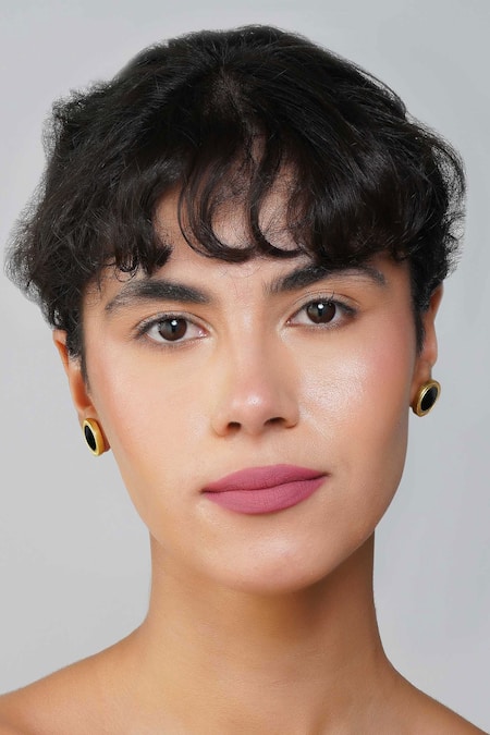 Buy_ZARIIN_Black Stones Tranquil Life Onyx Stud Earrings 