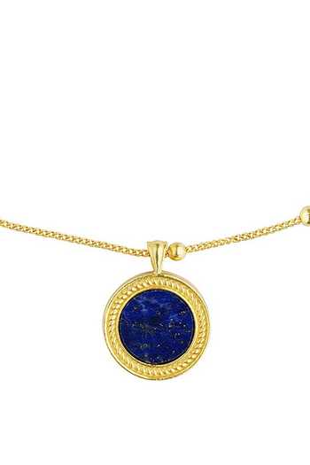 ZARIIN_Blue Healing Touch Lapis Lazuli Pendant Necklace_Online_at_Aza_Fashions
