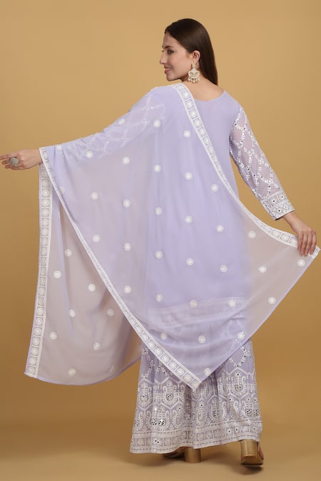 Aham-Vayam Suhana Mirror Work Kurta Sharara Set 