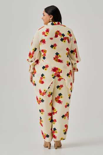 Neetiandmudita Dunes Floral Print Shirt With Pant 