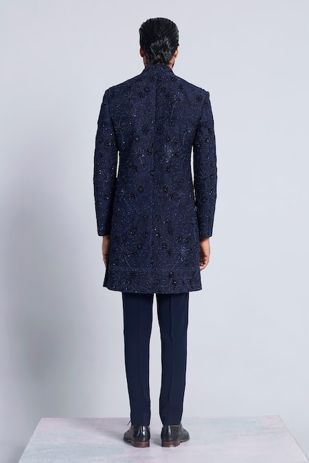 Sarab Khanijou Floral Embroidered Bandhgala With Pant 