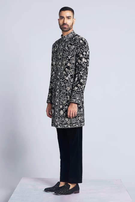 Sarab Khanijou Floral Garden Embroidered Bandhgala With Pant 