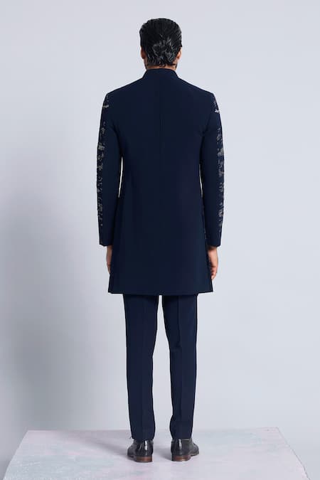 Sarab Khanijou Pearl Work Bandhgala With Pant 