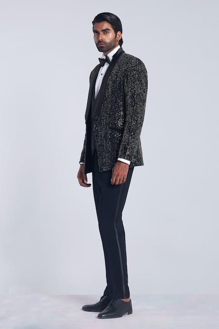 Sarab Khanijou Stones Embroidered Tuxedo Set 