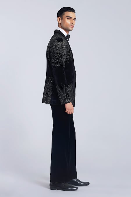 Sarab Khanijou Stone Work Embroidered Tuxedo Set 