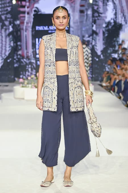 Payal Singhal Embroidered Jacket Balloon Pant Set 