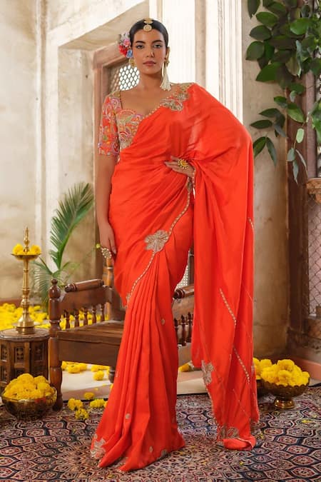 Anu Pellakuru Florence Bliss Embroidered Saree Set 