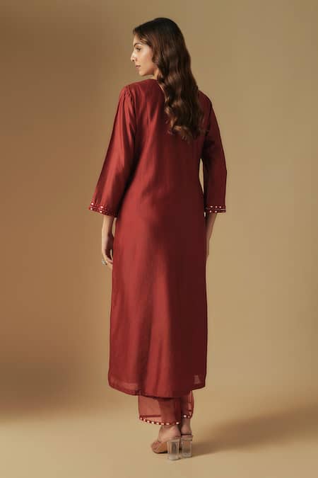 Asaga Cutdana Zentangle Embroidered Kurta Pant Set 