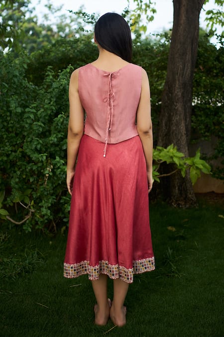 Purple Patch Cherry Blossom Top With Skirt 