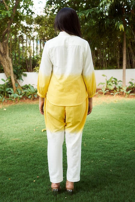 Purple Patch Sun Flower Embroidered Shirt With Pant 